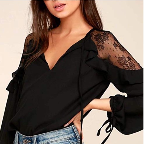Beautiful women chiffon blouse long sleeve - Picture 4 of 6